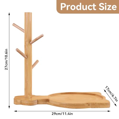Cyrank Key Tray, Jewelry Tray Key Holder Key Bowl for Entryway Table Wood Key Tray for Entryway Earring Holder Rack Jewelry Organizer Tray 01 No Cat Statue - color: 01