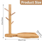 Cyrank Key Tray, Jewelry Tray Key Holder Key Bowl for Entryway Table Wood Key Tray for Entryway Earring Holder Rack Jewelry Organizer Tray 01 No Cat Statue - color: 01