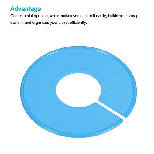 PATIKIL Clothes Dividers 20 Pack Blank Clothing Rack Size Sorting Reusable Wardrobe Round Hanger Separator, Light Blue - color: Light Blue