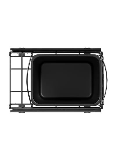 Pull Out Trash Can Under Cabinet Adjustable Trash Can Holder for 7 to 11 Gallon Bin Bottom Mount Slide Out Trash Rack for Narrow Cabinets(Black, No Bin Included) - color: Black