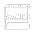 Home Basics 3-Tier Kitchen Corner Counter Shelf and Cabinet Organizer Heavy Duty Wire Shelf in White