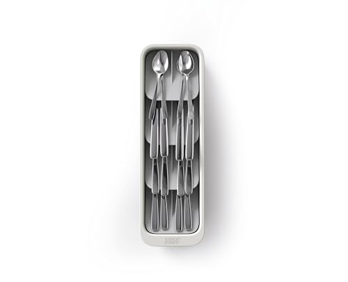 Joseph Joseph DrawerStore Compact Tiered Flatware Cutlery Kitchen Drawer Organizer, Disassembles for Easy Cleaning, Recycled Plastic - size: Compact, style: Flatware Organizer