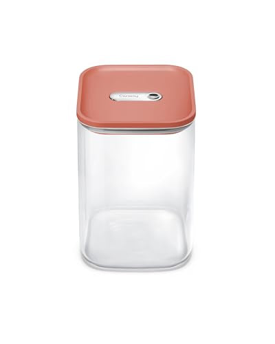 Caraway 4qt Glass Airtight Food Storage Container with Lid – Non-Toxic, BPA-Free Kitchen Storage Container – Stackable, Space-Saving Airtight Container for Dry Goods and More - Perracotta - color: Perracotta, size: 4qt Container