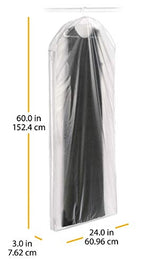 Whitmor 5003-20 Zippered Gown Bag, Clear - color: Clear