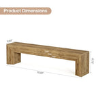 Tribesigns 71" Extra Long Entryway Bench, Modern Farmhouse Shoe Bench Wooden Indoor Seating with Layered Design for Hallway, End of Bed, Living Room, Sofa Back, Dining Room, Brown - color: Brown