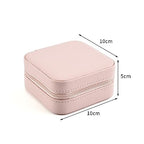 Portable Double Layer Jewelry Box for Women & Girls - Small Travel Organizer for Bracelets & Earrings - Compact Storage Solution for Accessories