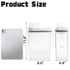 Covzoe Laundry Detergent Dispenser, 3.5L/118 Oz Liquid Laundry Soap Powder Container with Lid, Storage Cereal Organizers, Fabric Softener Dispenser Scent Booster Beads Holder for Laundry Room