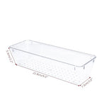 4 PCS Clear Plastic Drawer Organizer, Desk Drawer Divider Organizers and Storage Bins for Makeup, Jewelry, Gadgets for Kitchen, Bedroom, Bathroom, Office (9.0"x3.0"x2.2")