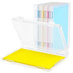 1 Pack A4 File Box Paper Organizers Holder, Transparent Document Paper Project Case, Plastic Paper Storage Container Box File Protector for Magazine, Scrapbook, Office School Supplies