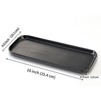 Ceramic Bathroom Tray,Kitchen Sink Organizer Tray,Cosmetics Holder (Black) - color: Black