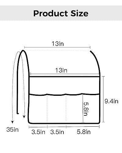 Fall Thanksgiving Remote Control Holder for Bed Recliner Sofa Armrest Organizer, Purple Pumpkin Autumn Flower Botancial Couch Caddy Bedside Storage with 4 Pockets for Magazine/Phone/Cup 13"x35" - color: Pumpkinsdy8851, size: 13 x 35 Inch