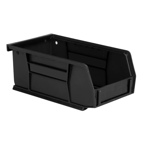 Hudson Exchange 7-1/2" x 4" x 3" (12 Pack) Plastic Stackable Storage Bin and Hanging Container, Black - color: Black, size: 12 Pack