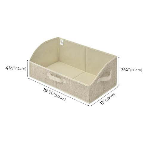 GRANNY SAYS Storage Baskets for Shelves, Closet Organizer Bin and Clothes Storage Bins, Trapezoid Storage Bins, Clothing Bins for Changing Table Wire Shelves, Honey Beige, 3-Pack - color: Honey Beige, size: 19¾"L x 11"W x 7¾"H