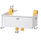 Bunk Bed Shelf, Kids Bunk Bed Caddy | Bedside Caddy for Dorm Bed Loft Bed Rail | Top Bunk Accessories (Yellow) - color: Yellow