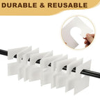 uxcell Clothes Dividers 16 Pack Blank Clothing Rack Size Sorting Reusable Large Wardrobe Rectangular Clothing Closet Dividers White