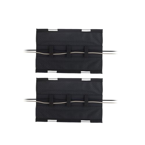 PERFECT POSTURE Mini Mesh Cable Organizer – Clamp-Mounted Under Desk Cable Management System, Flexible Mesh & Standing Desk Compatible – Black, 19” (2-Pack) - color: Black, size: 19" 2 Pack