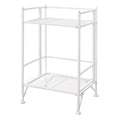 Convenience Concepts Xtra Storage Shelves - 2 Tier Folding Metal Organizer Shelf for Office, Closet, Laundry Room, Garage, Kitchen, Bathroom, & Bedroom, No Tools Assembly, White - color: White