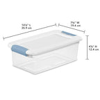 Sterilite 36-Pack Latching Box, Under Bed Storage Bins with Lids, Clear Plastic, 6 Quart - Heavy-Duty Organizing Containers for Closet, Bathroom, and Office - size: 6 Quart, style: 36 Pack