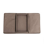 Brown Classic Functional Sofa Caddy Bedside Organizer with 8 Pockets TV Remote Holder Bed Storage Pocket Bag for Cellphone Tablet Notepad Book Magazines DVD Glasses - color: #C Brown (With Top Tray)