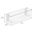 iDesign Adhesive Organizer Bin - Damage-Free Hanging for Kitchen, Bathroom, or Office - Set of 4 - Clear - style: Pack of 4