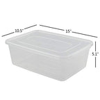 Jekiyo Clear Plastic Storage Bin, 14 Quart Latching Box Container with Lid, 4 Packs - size: 14 Quart