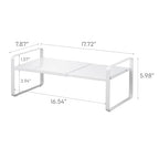 Yamazaki Home Tower Expandable Support Rack - Kitchen Storage Shelf Organizer - Small - Steel - color: White