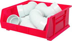 Akro-Mils 30250 AkroBins Plastic Storage Bins, Space-Saving Stackable Bins for Garage, Pantry, Craft Organization, 15" x 16" x 7", Red, 6-Pack - color: Red