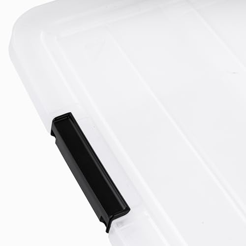 IRIS USA 6-Pack Clip Box with Latching Lids, 18 Quart Craft Storage Bins, Art & Writing Supply Containers for Home, Office & Classroom Organization - size: 18 Qt, style: 6 Pack