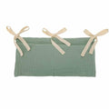 Cotton Baby Bedside Hanging Storage Bag,2 Pockets Organizer for Baby Cribs and Toys (Green) - color: Green