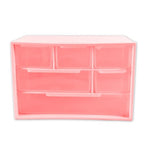 Mini Desk Drawer Organizer with 6 Clear Drawers - 7" x 3.9" x 4.7" Small Plastic Storage Box for Office, Classroom, Crafts, and Home Desktop Organization