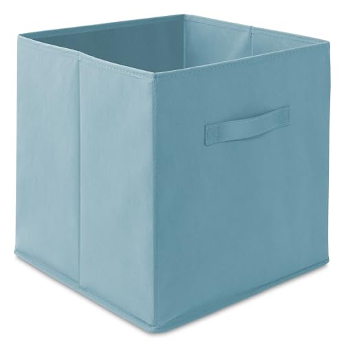 Casafield Set of 6 Collapsible Fabric Cube Storage Bins, Baby Blue - 13" Foldable Cloth Baskets for Shelves, Cubby Organizers & More - color: Baby Blue, size: 13" x 13" x 13"