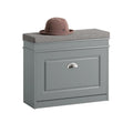 Haotian Grey Hallway Shoe Bench, Narrow Shoe Rack with Adjustable Shelf, Small Shoe Cabinet with 1 Flip-Drawer and Seat Cushion, FSR82-K-HG - color: Grey, size: 1 Drawer:24x9.4x20"