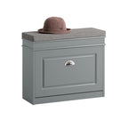 Haotian Grey Hallway Shoe Bench, Narrow Shoe Rack with Adjustable Shelf, Small Shoe Cabinet with 1 Flip-Drawer and Seat Cushion, FSR82-K-HG - color: Grey, size: 1 Drawer:24x9.4x20"