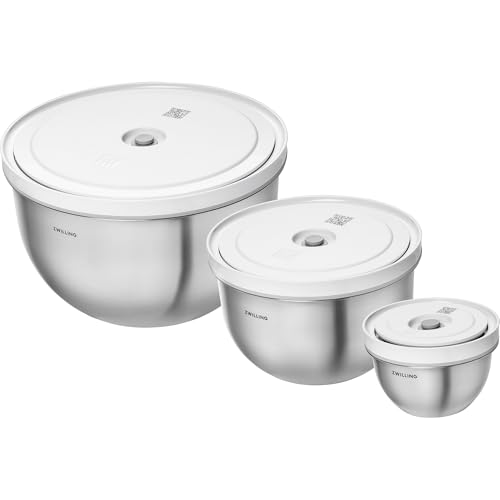 ZWILLING Fresh & Save BOWLS 3-pc Stainless Steel Vacuum Bowl Set - size: 3-pc