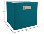 DII Poly-Cube Storage Collection Hard Sided, Collapsible Solid, Small, Teal - color: Teal, size: Small Square, 11x11x11"
