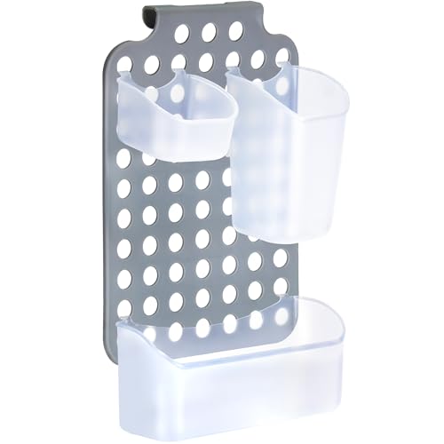 DecorRack Adjustable Hanging Storage, 3 Bins Over Shower Door Organizer, Bathroom Storage With Removable Baskets For Space Saving, BPA Free - size: 3 Bins