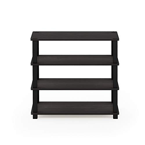 Furinno Turn-S-Tube 4-Tier Shoe Rack, Espresso/Black - color: Espresso/Black, size: 4-Tier (23.6"W)