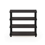 Furinno Turn-S-Tube 4-Tier Shoe Rack, Espresso/Black - color: Espresso/Black, size: 4-Tier (23.6"W)
