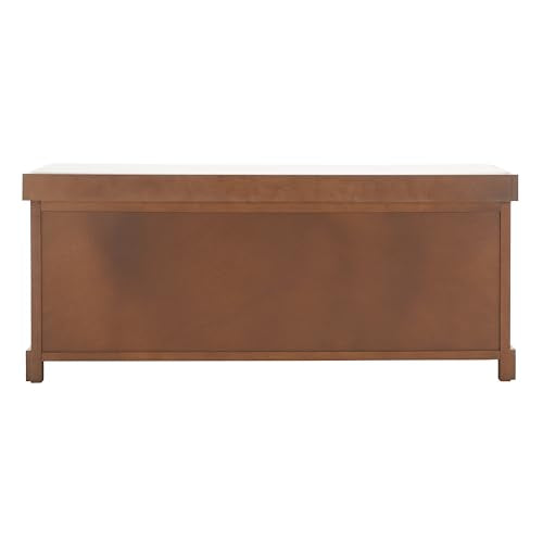Safavieh American Homes Collection Lonan Grey and White Wicker Storage Bench - color: Sepia