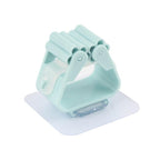2Pcs Broom Holder Mop Hanger Wall Mount Hook Plastic Easy Install No-Drill Strong Adhesive Organizer - color: Green, size: 2 Pcs