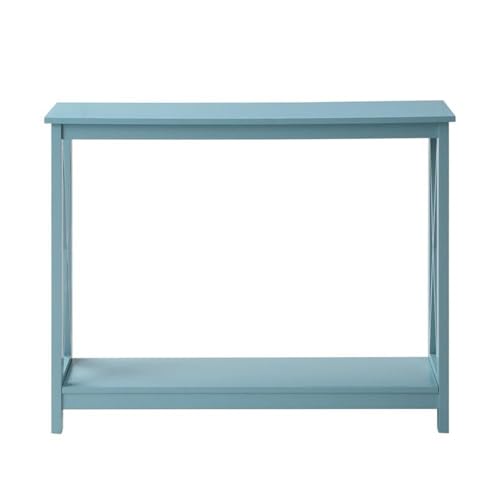 Convenience Concepts Oxford Console Table 39.5" - Sofa Table with Storage Shelf, Transitional Entryway Hall Table for Living Room and Bedroom, Display Foyer Table, Sea Foam Blue - color: Sea Foam Blue