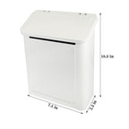 Picowe Magnetic Laundry Storage, Large Metal Lint Holder Bin with Lid for Laundry Room, Space-Saving Trash Container Hanging on Dryer, Washer or Wall Mount Trash Bin (White) - color: White