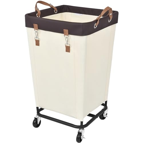 StorageWorks 160L Laundry Basket with Wheels, Large Rolling Hampers for Clothing Organizer, Dirty Clothes Basket for Hotel, Home, Closet, Dorm, Beige - color: Beige, size: 160L