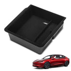 YHTAUTO Armrest Upper Tray Fit for Tesla Model Y Juniper 2025 2026 (Premium & Performance), Tesla Model 3 Highland 2024 2025 2026, Center Armrest Storage Box with Sunglass Holder Car Accessories - style: 1PC Armrest Upper Tray