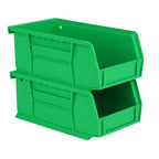 Hudson Exchange 7-1/2" x 4" x 3" (24 Pack) Plastic Stackable Storage Bin and Hanging Container, Green - color: Green, size: 24 Pack