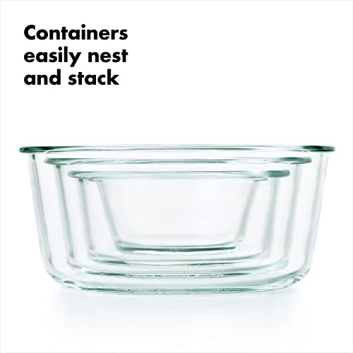 OXO Good Grips 1 Cup Smart Seal Airtight Glass Round Food Storage Container - size: 1 Cup