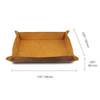Londo Genuine Leather Tray Organizer - Practical Lightweight Water Resistant Computer Table Desk Storage Box for Wallets, Watches, Keys, Coins, Cell Phones and Office Equipment - color: Camel
