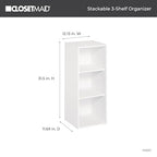 ClosetMaid #8987 Stackable 3-Shelf Organizer, White - color: White