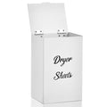 Magnetic Dryer Sheet Holder for Laundry Room Organizition ,Metal Dryer Sheet Container with lid,Dryer Sheet Dispenser,Wall Dryer Sheet Box,Fabric Sheet Holder,Laundry Detergent Sheets Dispenser - color: white with magnetic