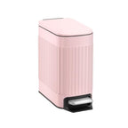 TrashAid Pink Bathroom Trash Can, 1.6 Gallon Stainless Steel Small Garbage Can with Lid, Step Pedal, Cute Wastebasket for Bathroom, Office, Bedroom, RV, Pink - color: Pink